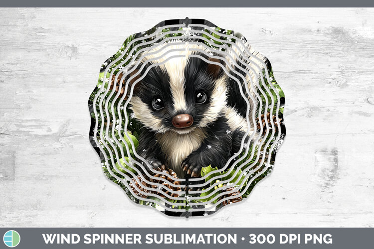 GorgeousWoodland Checker Christmas Wind Spinner design.