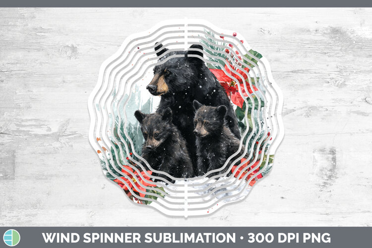 GorgeousWoodland Christmas Poinsettia Wind Spinner design.