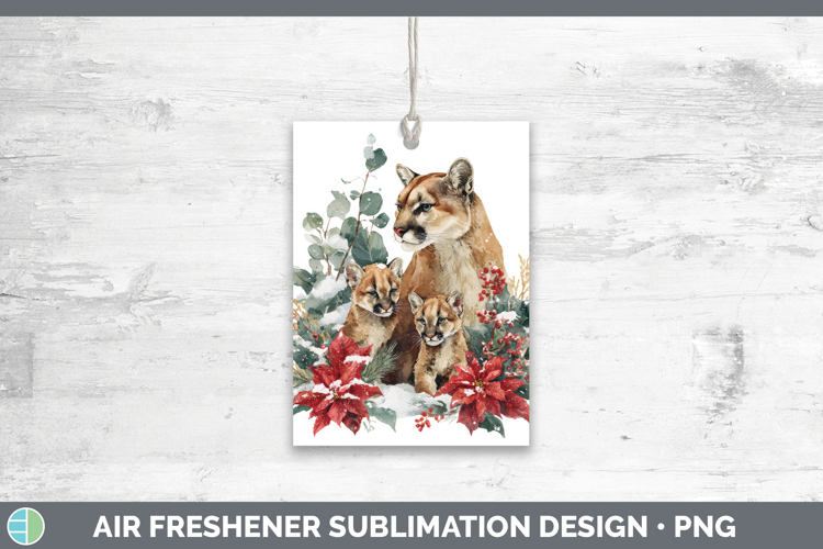 Cougar Air Freshener Woodland Christmas Poinsettia Sublimati
