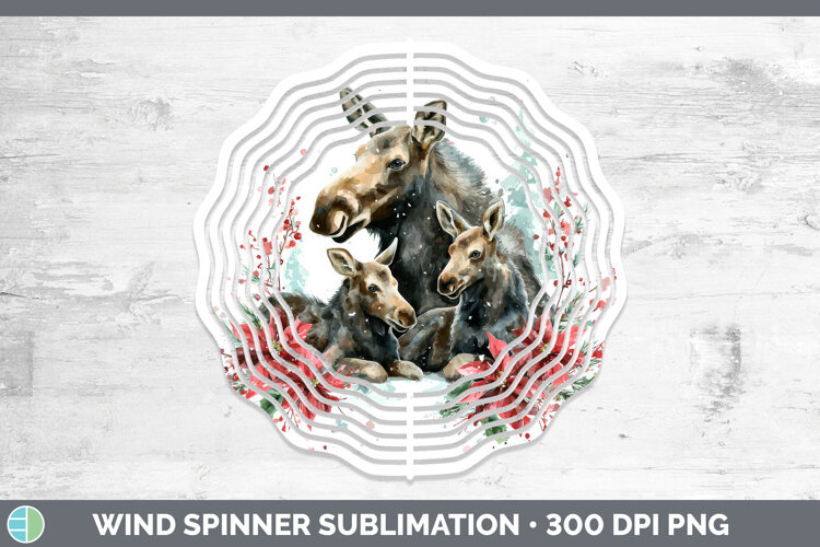 GorgeousWoodland Christmas Poinsettia Wind Spinner design.