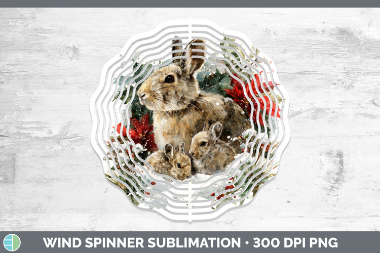 GorgeousWoodland Christmas Poinsettia Wind Spinner design.