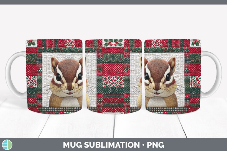 GorgeousWoodland Christmas Quilt Mug Wrap design.