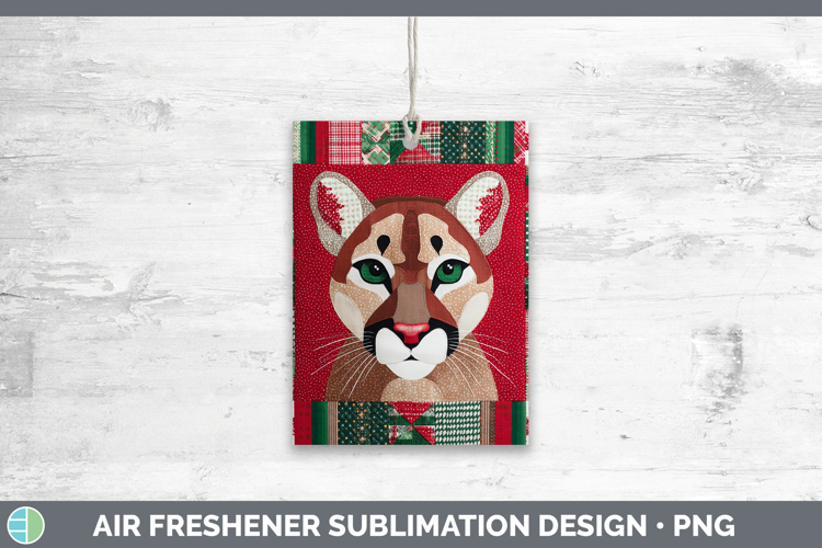 Cougar Woodland Christmas Quilt Air Freshener Sublimation De