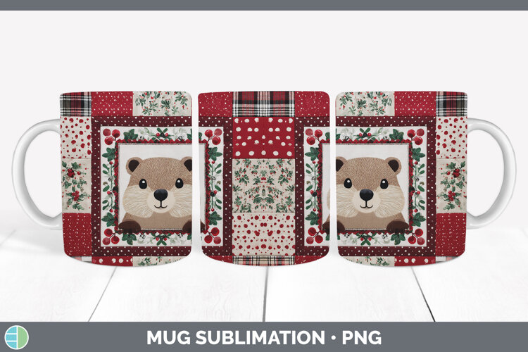 GorgeousWoodland Christmas Quilt Mug Wrap design.