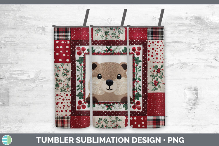 GorgeousWoodland Christmas Quilt Tumbler design.