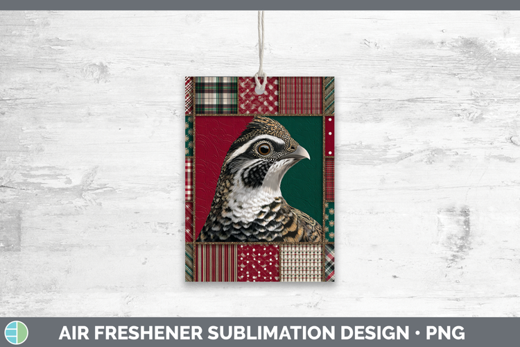 Grouse Woodland Christmas Quilt Air Freshener Sublimation De