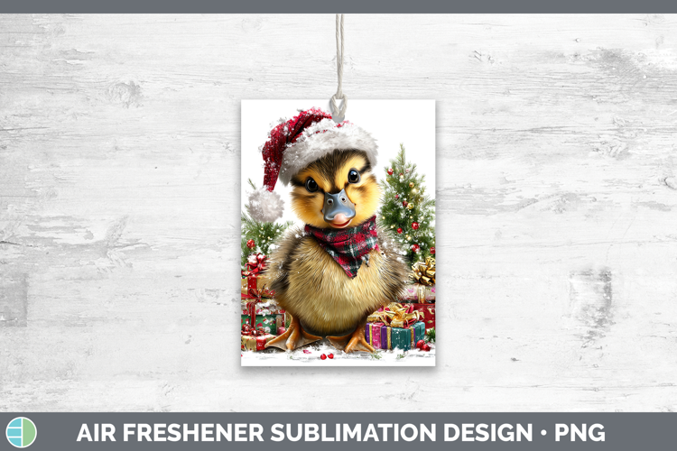 Woodland Christmas Santa Duck Air Freshener Sublimation Car