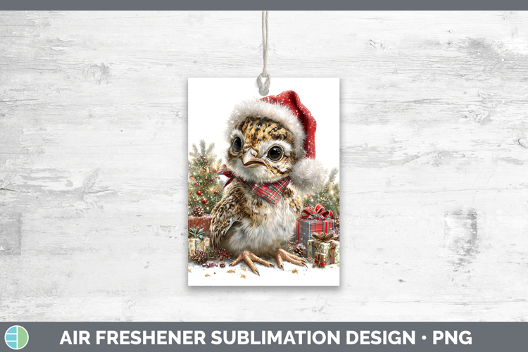 Woodland Christmas Santa Grouse Air Freshener Sublimation Ca