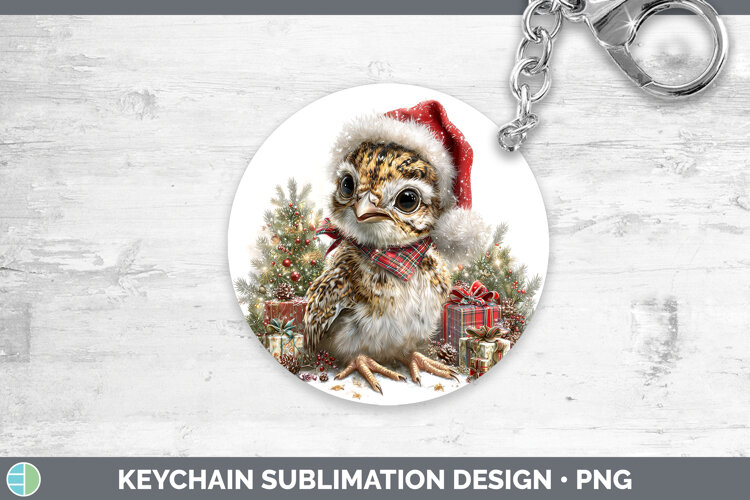 GorgeousWoodland Christmas Santa Keychain design.