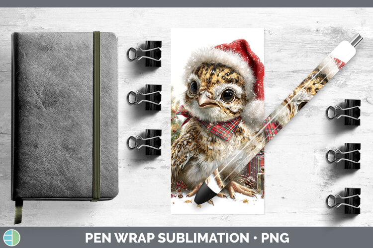 GorgeousWoodland Christmas Santa Pen Wrap design.