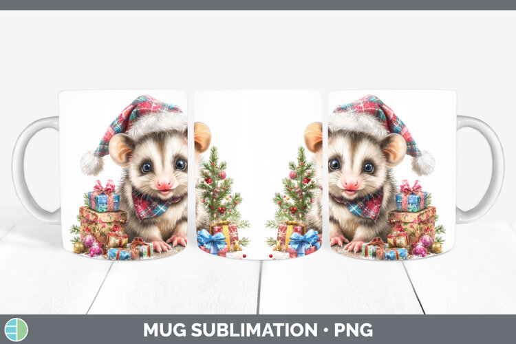 GorgeousWoodland Christmas Santa Mug Wrap design.