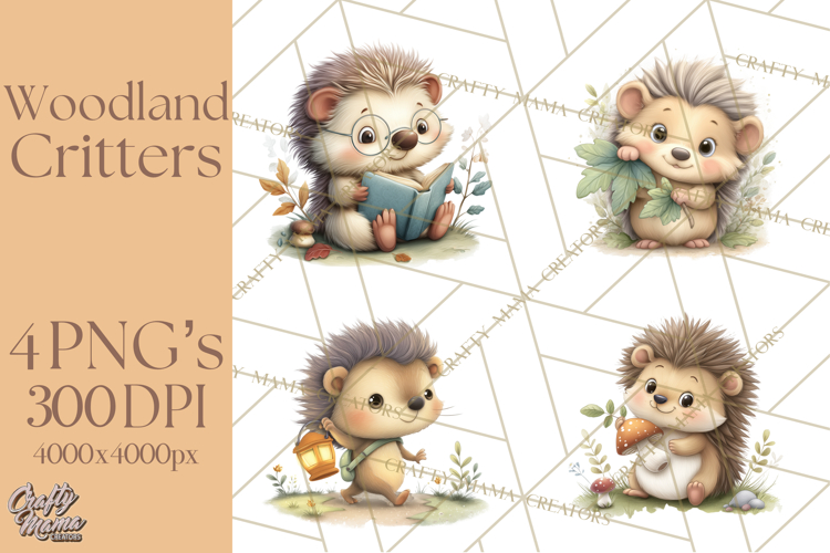 Whimsical Woodland Animals Clipart PNG, Cute Forest Creature