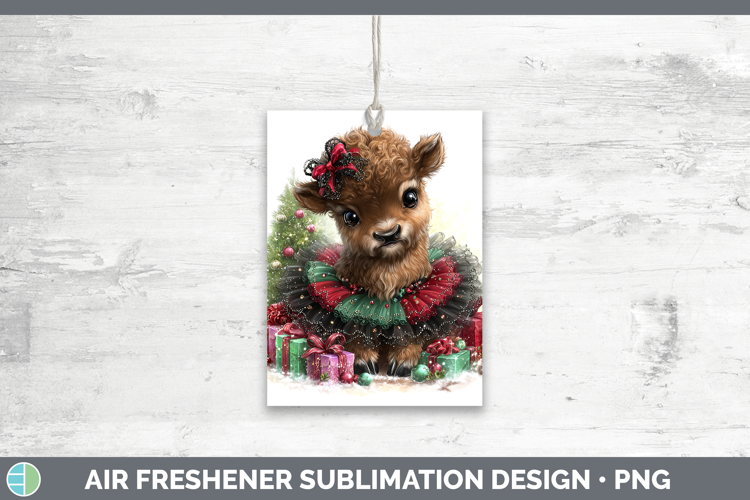 Woodland Cute Christmas Bison Air Freshener Sublimation Car