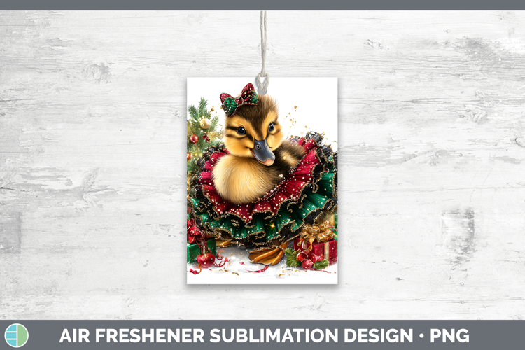 Woodland Cute Christmas Duck Air Freshener Sublimation Car F