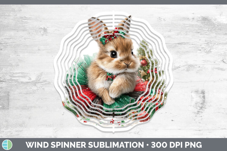 GorgeousWoodland Cute Christmas Wind Spinner design.