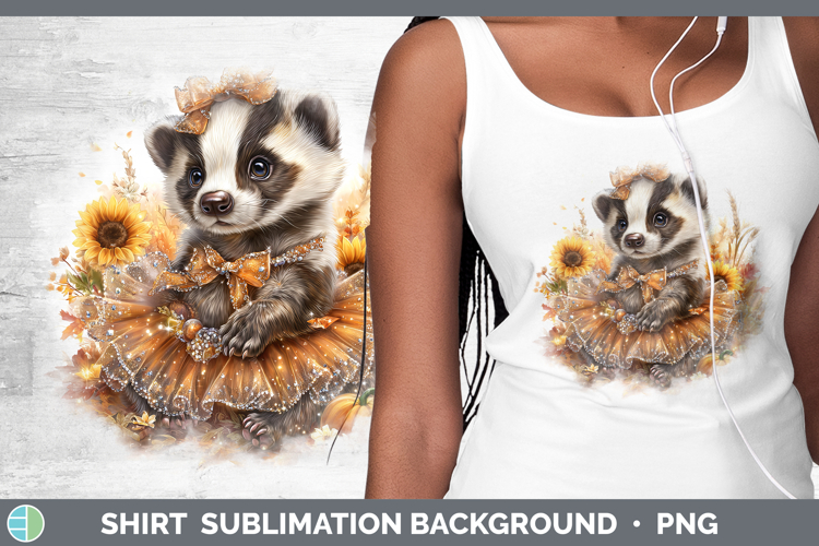 Badger Shirt Woodland Cute Thanksgiving Sublimation Backgrou