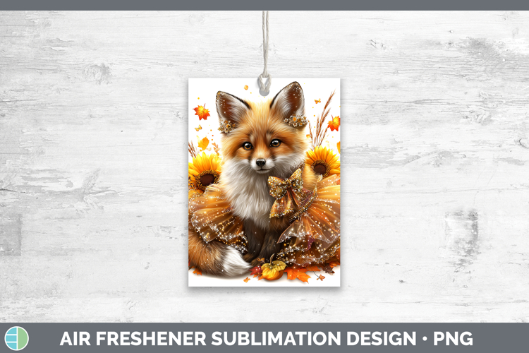 Fox Air Freshener Woodland Cute Thanksgiving Sublimation Car