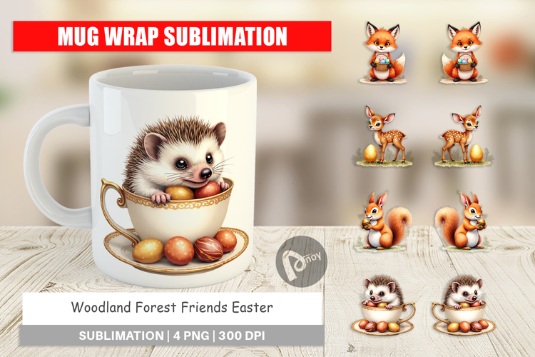 Woodland Friends Easter Mug Wrap