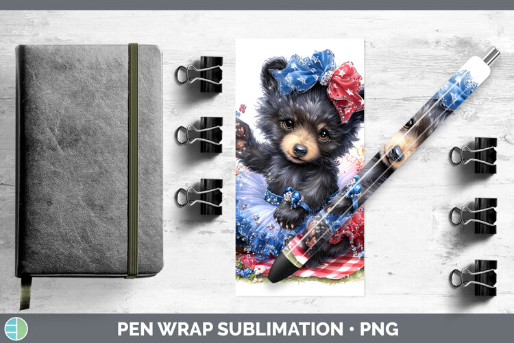 GorgeousWoodland Fourth of July Pen Wrap design.