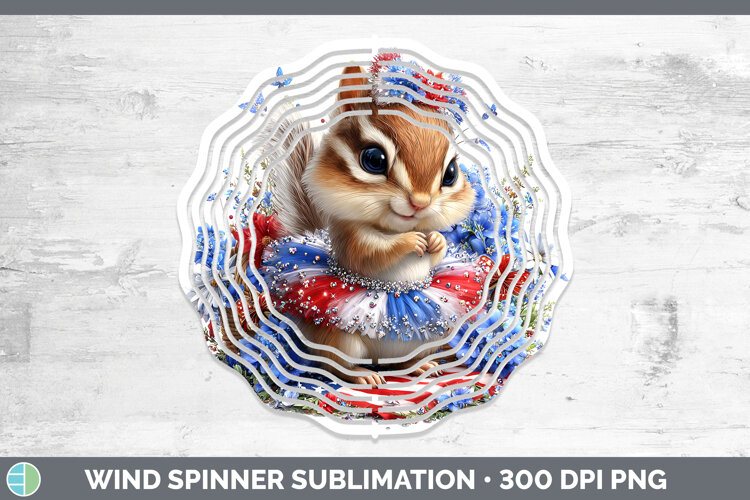 GorgeousWoodland Fourth of July Wind Spinner design.