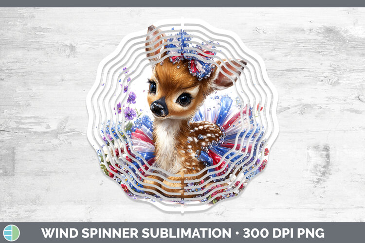 GorgeousWoodland Fourth of July Wind Spinner design.
