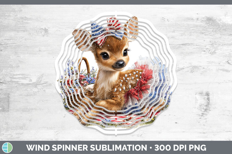 GorgeousWoodland Fourth of July Wind Spinner design.