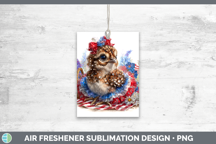 Woodland Fourth of July Grouse Air Freshener Sublimation Car