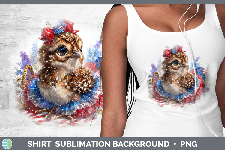 Woodland Fourth of July Grouse Shirt Sublimation Background