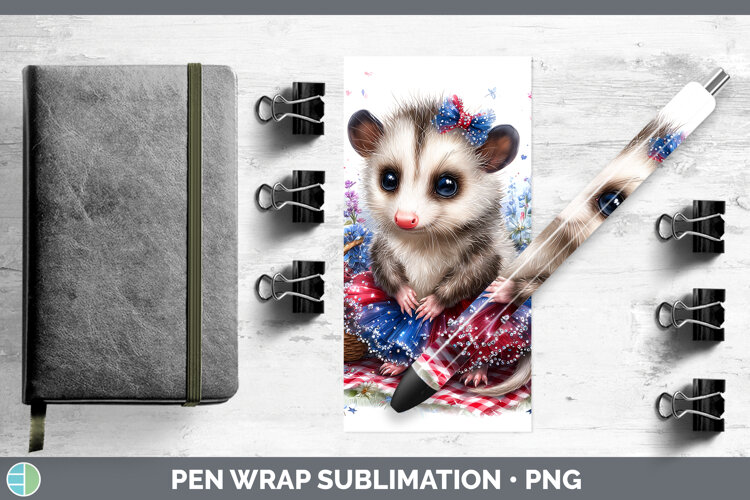 GorgeousWoodland Fourth of July Pen Wrap design.
