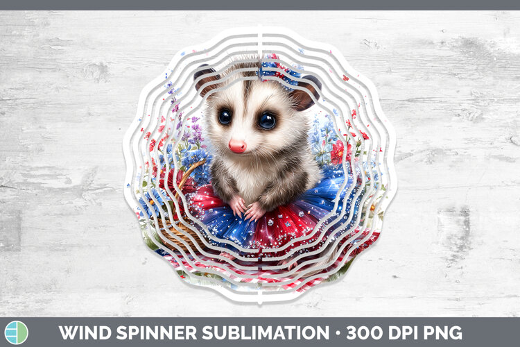 GorgeousWoodland Fourth of July Wind Spinner design.