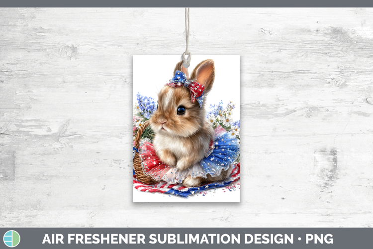 Woodland Fourth of July Snowshoe Hare Air Freshener Sublimat