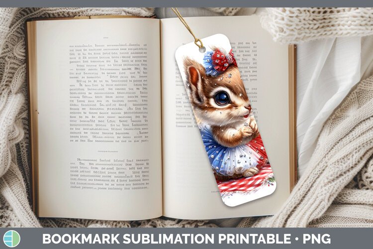 GorgeousWoodland Fourth of July Bookmark design.