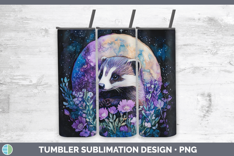 Woodland Galaxy Badger Tumbler Sublimation 20 oz Skinny Tumb