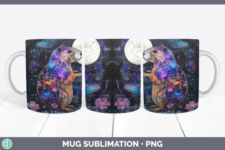 GorgeousWoodland Galaxy Mug Wrap design.