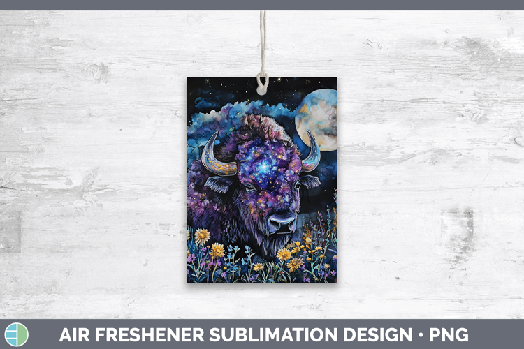 Woodland Galaxy Bison Air Freshener Sublimation Car Freshene
