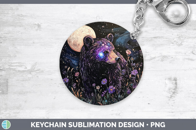 GorgeousWoodland Galaxy Keychain design.