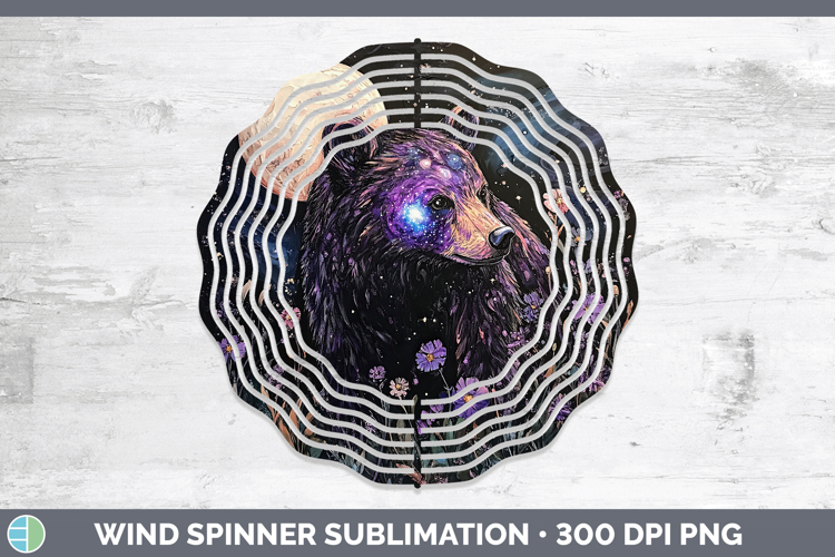 GorgeousWoodland Galaxy Wind Spinner design.