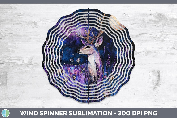 GorgeousWoodland Galaxy Wind Spinner design.