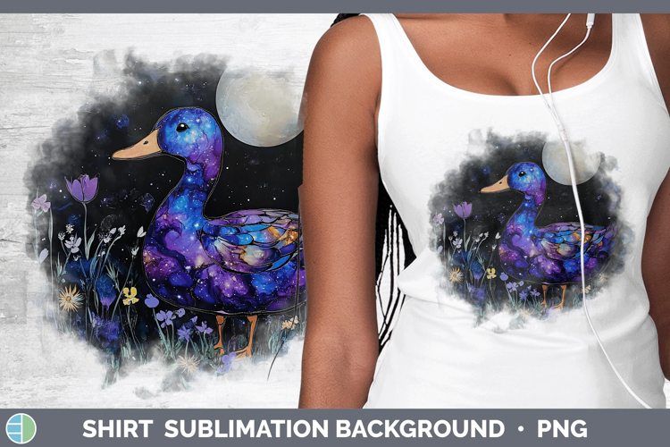 Woodland Galaxy Duck Shirt Sublimation Sublimation Backgroun