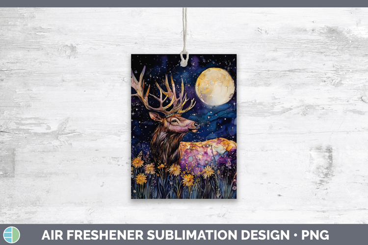 Woodland Galaxy Elk Air Freshener Sublimation Car Freshener