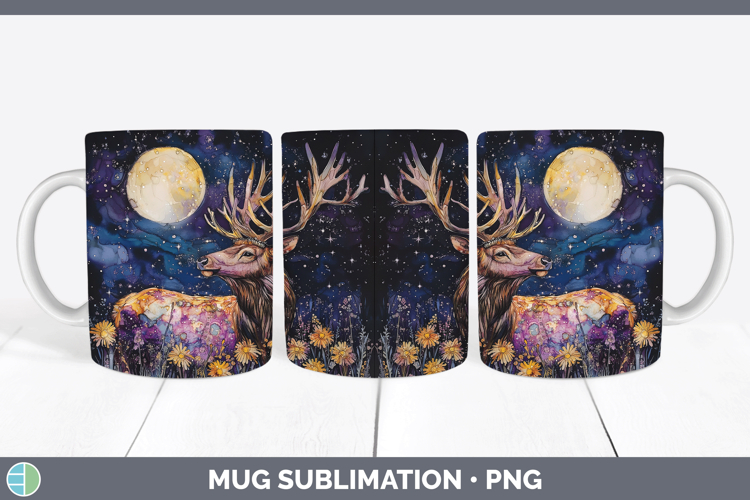 GorgeousWoodland Galaxy Mug Wrap design.