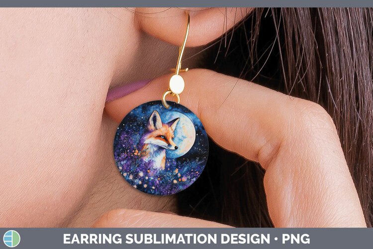 GorgeousWoodland Galaxy Round Earrings design.
