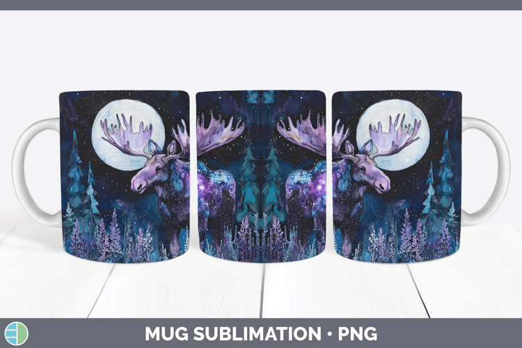 GorgeousWoodland Galaxy Mug Wrap design.