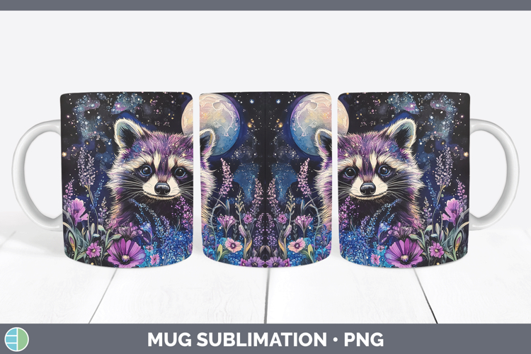 GorgeousWoodland Galaxy Mug Wrap design.