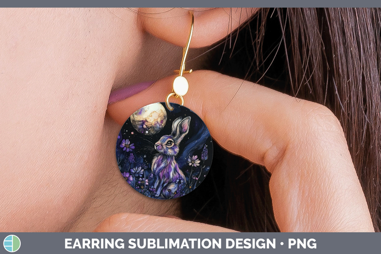 GorgeousWoodland Galaxy Round Earrings design.