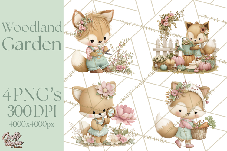 Cute Garden Animals Clipart for Spring and Summer Crafts