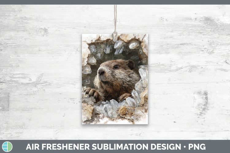 Woodland Geode Beaver Air Freshener Sublimation Car Freshene