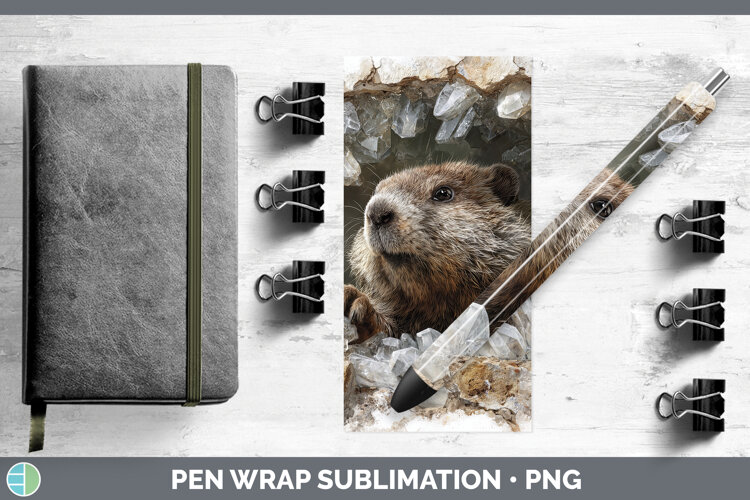 GorgeousWoodland Geode Pen Wrap design.
