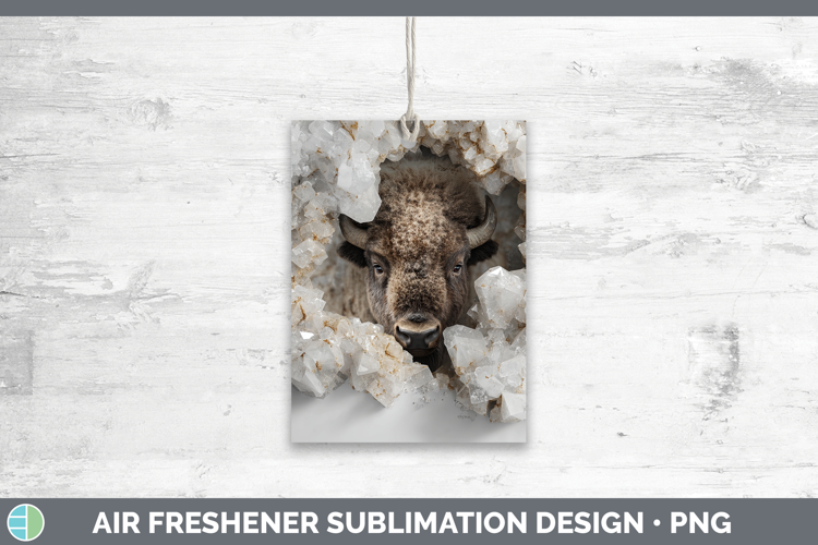 Woodland Geode Bison Air Freshener Sublimation Car Freshener