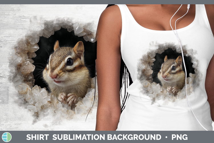 Woodland Geode Chipmunk Shirt Sublimation Background Designs